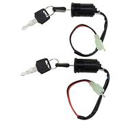 WOOSTAR 2 Cables 12V Interruptor con Llave On Off 2 Posición Reemplazo para 50cc 70cc 90cc 110cc 125cc 150cc 200cc 250cc Eléctrico Scooter Go Cart ATV 4 Wheeler Quad