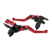 WOOSTAR 22mm Estándar 7/8" CNC Ajustable Embrague de Freno Palanca del Cilindro Maestro Set Reemplazo para Majesty T3 T5 T6 Motocicleta Dirt Pit Bike Scooter ATV Rojo