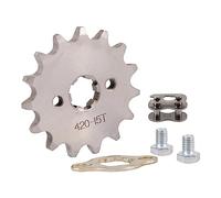 WOOSTAR Moto Piñon Delantero 420 de 15 Dientes 17mm para 50cc 70cc 90cc 110cc 125cc Dirt Pit Bike Mini Bike ATV Quad Ciclomotor