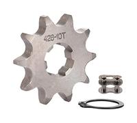 WOOSTAR Moto Piñon Delantero 428 de 10 Dientes 17mm para 50cc 70cc 90cc 110cc 125cc Dirt Pit Bike Mini Bike ATV Quad Ciclomotor