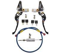 WOOSTAR Motocicleta Embrague Hidraulico Kit Cilindro Maestror con CNC Palancas de Freno Reemplazo para Suzuki GSX650F CR250 Dirt Pit Bike Plata