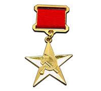 wootall Medalla de héroe laboral socialista de la Unión Soviética CCCP Rusia Medalla de Estrella de Oro del Trabajo - WW2 Estados Unidos URSS Insignia Militar Colección de Medallas Recuerdo Pines de