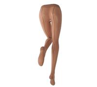 WOOTI Panty DIAVOLA con elegante Costura Raya atràs, color Cosmetic/Negro, talla S, 20 den, Velado, Atractivo, Elegante, Refinado