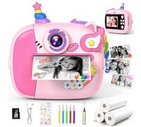 Wootoyz Cámara instantánea, unicornio regalo para niñas cámara infantil niña 4 5 6 7 8 años juguete a partir de 3 - 12 años unicornio juguete a partir de 5 6 7 8 años cámara instantánea niños 32G