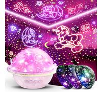 Wootoyz Regalos Unicornio para Niñas Juguetes de Unicornio para 2 3 4 5 6 Años Regalo Niñas 2-5 Años Unicornio Luz Nocturna Niños 2-5 años Bebés Niñas Unicornio Proyector Lámpara Niños