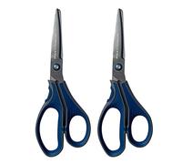 Woots MaxTitanium - Tijeras antiadherentes de 8 pulgadas con tecnología curvada dual HD para envíos de oficina, escuela, jardinería, paquete de 2