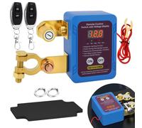 WOOWAIR Desconectador de Bateria Coche 12V 240A, Interruptor de Desconexión de Batería Remota, Corta Corriente Bateria Coche con Pantalla de Voltaje LED, Interruptor de Apagado Automático para Coche