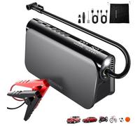 Woowind 3-en-1 Arrancador de Baterías con Compresor de Aire 150 PSI, Booster Batería 12V y Power Bank 65W - Inflador de Ruedas, Cargador 16000mAh, Arrancador de Coches 6.0L Gasolina / 2.5L Diésel