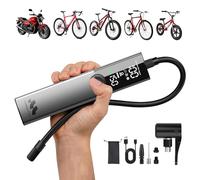 Woowind Bomba Bicicleta, Presta Schrader Dunlop, Auto Stop, 10,3 Bar | Inflador Eléctrico, Hinchador Eléctrico, Válvula Dunlop, Carretera, Montaña, E-Bike, Inflado En 1 Minuto