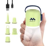 Woowind Kona Air Bomba de Aire - Inflador para Colchones y Inflables, Inalámbrica y Recargable, 200l/min, Infla/Desinfla Camas, Flotadores y Carpas, con Luz LED de 10 Horas, Ultraportátil (Verde)
