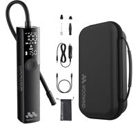 Woowind Ventus Pro Compresor Aire Portátil 150 PSI, Inflador Eléctrico Coche Recargable, Inalámbrico o con Cable 12V DC, Apagado Automático y Linterna LED + Estuche de Transporte