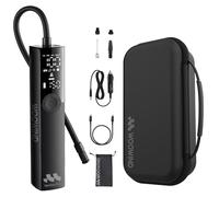 Woowind Ventus Pro Compresor Aire Portátil 150PSI/10,3Bar, Inflador Eléctrico Coche Recargable, Inalámbrico o con Cable 12V DC, Apagado Automático y Linterna LED + Estuche de Transporte