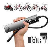 Woowind Ventus Ride Bomba Bicicleta, 150PSI/10,3Bar, Inflador Electrico, Inflado en 1 Minuto, Hinchador Bicicleta, Válvulas Presta, Schrader, Dunlop para Carretera, Montaña, E-bike, Apagado Automático