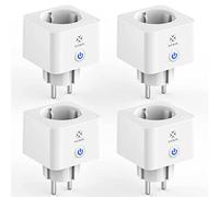 Woox Alexa Enchufe 4 piezas, Enchufe WiFi Inteligente 16A, Probado por TÜV, Control Remoto de Luces, Control de Voz Con Alexa/Google Home Compatible, Temporizador y Smart Life