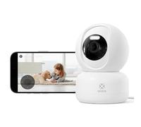 Woox Cámara de seguridad para interiores, 2K, Wi-Fi de 360°, cámara interior para perros con visión nocturna en color, reconocimiento de gritos personal/bebé, seguimiento de automóviles, audio