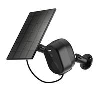 Woox Cámara de vigilancia exterior solar 2,5 K 4 MP, cámara wifi, vigilancia exterior inalámbrica con batería, luz de color de visión nocturna, detección de movimiento PIR, IP65, 2,4 GHz (negro)