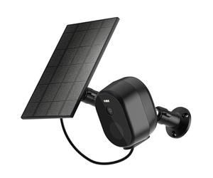 Woox Camara Vigilancia WiFi Exterior Solar 2.5K 4MP, Cámara Vigilância sin Cables con Batería, Visión Nocturna en Color, Detección PIR de Personas, IP65, 2.4GHz (Negro)