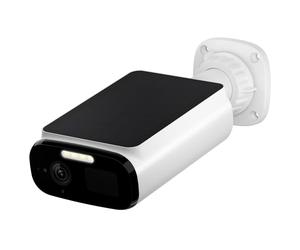 WOOX Camara Vigilancia WiFi Exterior Solar 2K 3MP, Camara IP Seguridad sin Cables con Bateria, Ángulo Amplio de 130°, Visión Nocturna a Color, Detección Humana, IP66, Compatible con Alexa y Google