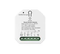 Woox Módulo interruptor inteligente de 2 canales - WiFi 2.4GHz Smart Switch 2-gang