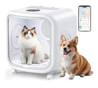 WOOX Secador Automático para Mascotas con App Inteligente 75L Capacidad Extra Grande Secador para Perros y Gatos 360° Eficiente y Ultra Silencioso Control Inteligente de Temperatura