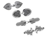 WOOXDYUK 4 piezas Cardigan Clip Vintage Collar Shawl Pin Retro Cloak Brooches and Shawl Pins Silver Sweater Clips for Women Girls Shirt Cli