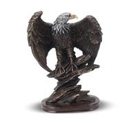 WOOXGEHM Estatua de Águila, Hecha de Resina, Alta Precisión, Textura Clara, Alas Extendidas Roc Realistas, Hermosa Pintura de Bronce Retro Águila para Sala de Estar, Decoraciones de Oficina Regalo