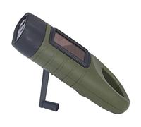 WOOXGEHM Linterna Solar con Manivela, Linterna LED Recargable de Emergencia, Diseño de Mosquetón, Linterna de Supervivencia para Senderismo, Camping y Supervivencia