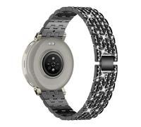 WoPail 20mm Correa para Amazfit Cheetah 2 Pro/Active 3 Premium/Active/Active 2/2 Square/GTR Mini/GTS 4, Bling Diamond Correa de Repuesto, Mujer Brillante Metal Pulsera para Bip 3