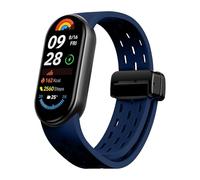 WoPail Pulsera de silicona para Xiaomi Mi Band 9/Xiaomi Mi Band 8, hebilla magnética de repuesto, pulsera de repuesto, pulsera deportiva, correa de reloj para Mi Band 8/9 - azul
