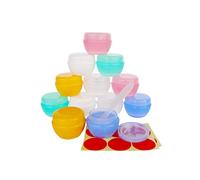 Wopanxye 12 tarros de 10 g/10 ml multicolor esmerilado con forro interior para loción de baño, tóners, bálsamo labial, cremas, esclavos, exfoliantes, aceites, tarro de muestra de maquillaje, sin BPA