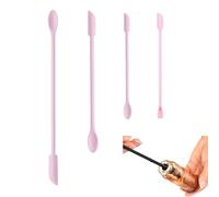 Wopanxye 4 piezas Mini Espátulas Rascador de Maquillaje, Espátula Pequeña de Silicona para Cosméticos, Cuchara de Tarro Reutilizable Larga y Delgada para Sacar la Última Gota de Loción, Mezclador de