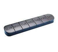 Wopanxye Organizador de píldoras grande, dispensador semanal de vitaminas para 7 días, negro mate, contenedor para medicamentos, medicamentos y minerales, suplementos, aceite de pescado, cápsulas,