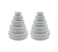 Wopanxye Paquete de 10 tarros de aluminio de 60 ml, 15 ml, recipiente vacío blanco, lata de maquillaje de viaje de 30 ml, olla de 100 g, latas pequeñas recargables de 2 onzas para bricolaje, crema,