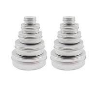 Wopanxye Paquete de 10 tarros de aluminio de 60 ml, 15 ml, recipientes vacíos para cosméticos de viaje, latas de maquillaje de 30 ml con tapas de rosca, latas pequeñas recargables para cosméticos,