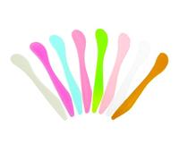 Wopanxye Paquete de 50 espátulas cosméticas, pequeñas cucharas de plástico para crema facial, espátula de maquillaje, aplicador multiusos para mezclar encerar, rascar el cuidado de la piel, máscara