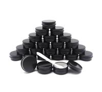 Wopanxye Tarro de aluminio de 10 ml, recipientes de maquillaje de 1/3 onzas, tapa de aluminio de 10 g, botella redonda pequeña para cosméticos, bálsamo labial, crema, tóner, sombra de ojos, cuentas de