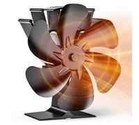 Wopigh 6 PáGinas Ventilador de Chimenea,Ventilador no Eléctrico para Chimenea, ventilador de estufa de lena silencioso, para Estufas de Leña de Leña/Leña/Chimenea/Estufa (6 Hojas)