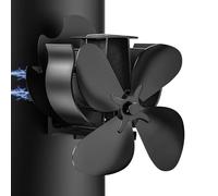 Wopigh Ventilador para Estufa de Leña, Ventilador Magnético de Chimenea de 4 Aspas, Silencioso y de Bajo Consumo, No Requiere Electricidad, Apto para Estufas de Gas/Leña