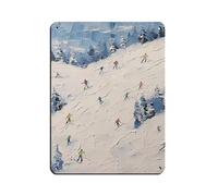 WOPIYNAG Cartel de metal original de esquí, vintage, para pub, club, cafetería, bar, hogar, decoración de pared, póster retro de 30 x 40 cm