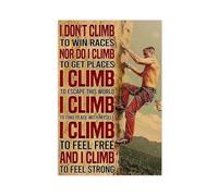 WOPIYNAG Lienzo decorativo para pared con texto en inglés "Don't Climb To Win Races Nor Do", 50 x 75 cm