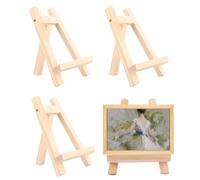 WOPPLXY 4 caballete pequeño, 15 x 20 cm, mini caballete de madera para caballete de mesa, soporte para marcos de fotos, menús, tarjetas de lugar, carteles, pantallas de fotos