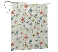 WOPQS Absctract - Cortina de ducha espacial con patrón geométrico de 60 x 72 pulgadas, suministros de baño, uso diario del hogar, decoración del hogar