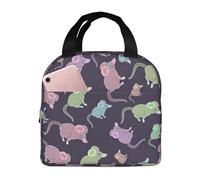 WOPQS Animals-Cute Mouse - Bolsa de almuerzo de mano para adultos, lonchera portátil con aislamiento a prueba de fugas