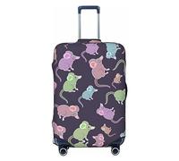 WOPQS Animals-Cute Mouse - Funda protectora elástica para equipaje, para maletas de 18 a 32 pulgadas, Black, L