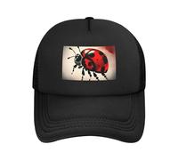 WOPQS Art Ladybug Tracks - Gorra de béisbol de malla para adultos, para camionero, béisbol, golf, deportes al aire libre, gorra clásica, Negro, Talla única
