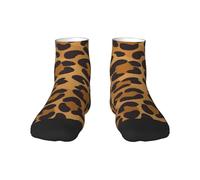 WOPQS Calcetines de leopardo amarillo para adultos, uso diario durante el ejercicio, para la mayoría de los pies, respetuosos con la piel, 2 Negro-2, One Size Short