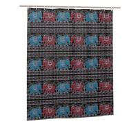 WOPQS Cortina de ducha de elefante morado de 152 x 183 cm, suministros de baño, uso diario del hogar, decoración del hogar