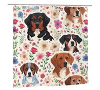 WOPQS Cortina de ducha estilo perro salchicha, 183 x 183 cm, para el hogar, elegante, lavable, arte moderno