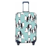 WOPQS Cute Penguins - Funda protectora elástica para equipaje, para maletas de 18 a 32 pulgadas, Black, L
