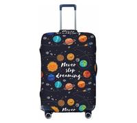 WOPQS Cute Planet - Funda protectora elástica para equipaje para maletas de 45,7 a 81,3 cm, Black, L